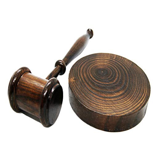 10 Inches Lawyer & Judge Knocker for Handmade Wooden Gavel & Round Sound Block Set Perfect for Auction and Office Decor Natural Custom Polished Knob Best Gift IDea